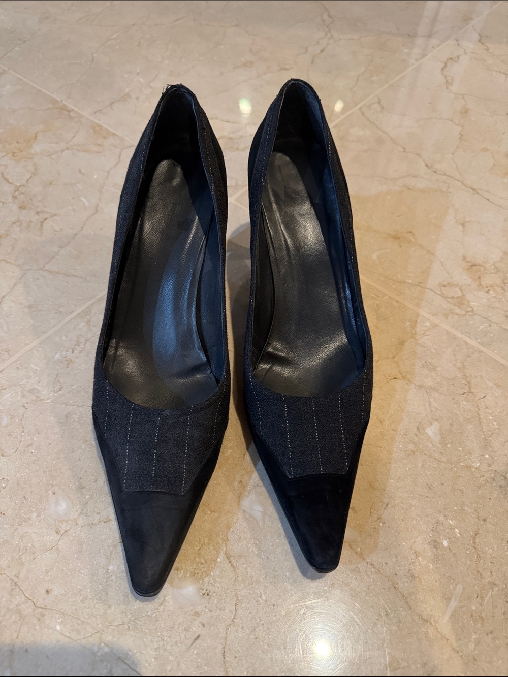 Stuart weitzman Pinstripe Women's Pumps 8 (matching bag available) kitten heel